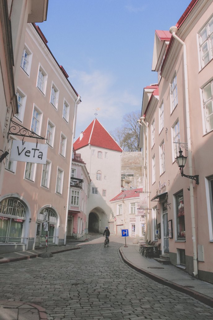 A street in the Old Town of Tallinn, Estonia