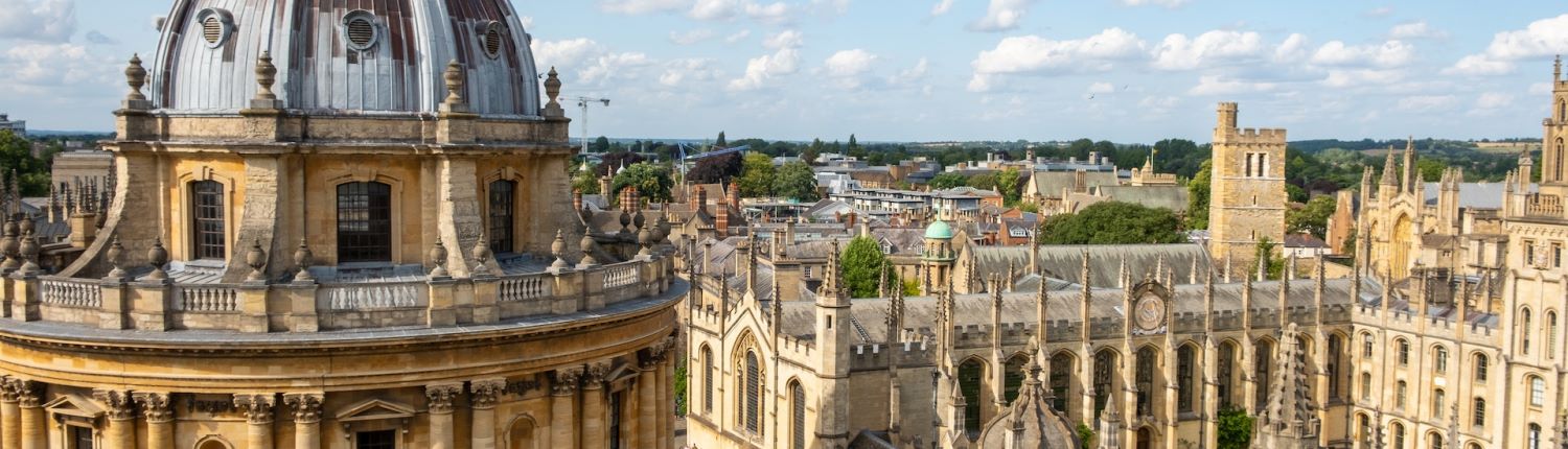 Grand rooftops of buildings of the University of Oxford